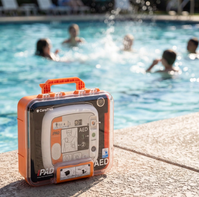 Maleta especial para desfibrilador protección de temperatura IP 66 para desfibrilador CEU medical en exclusiva en el observatorio aragonés de cardio protección Minas e instalaciones acuáticas y playas